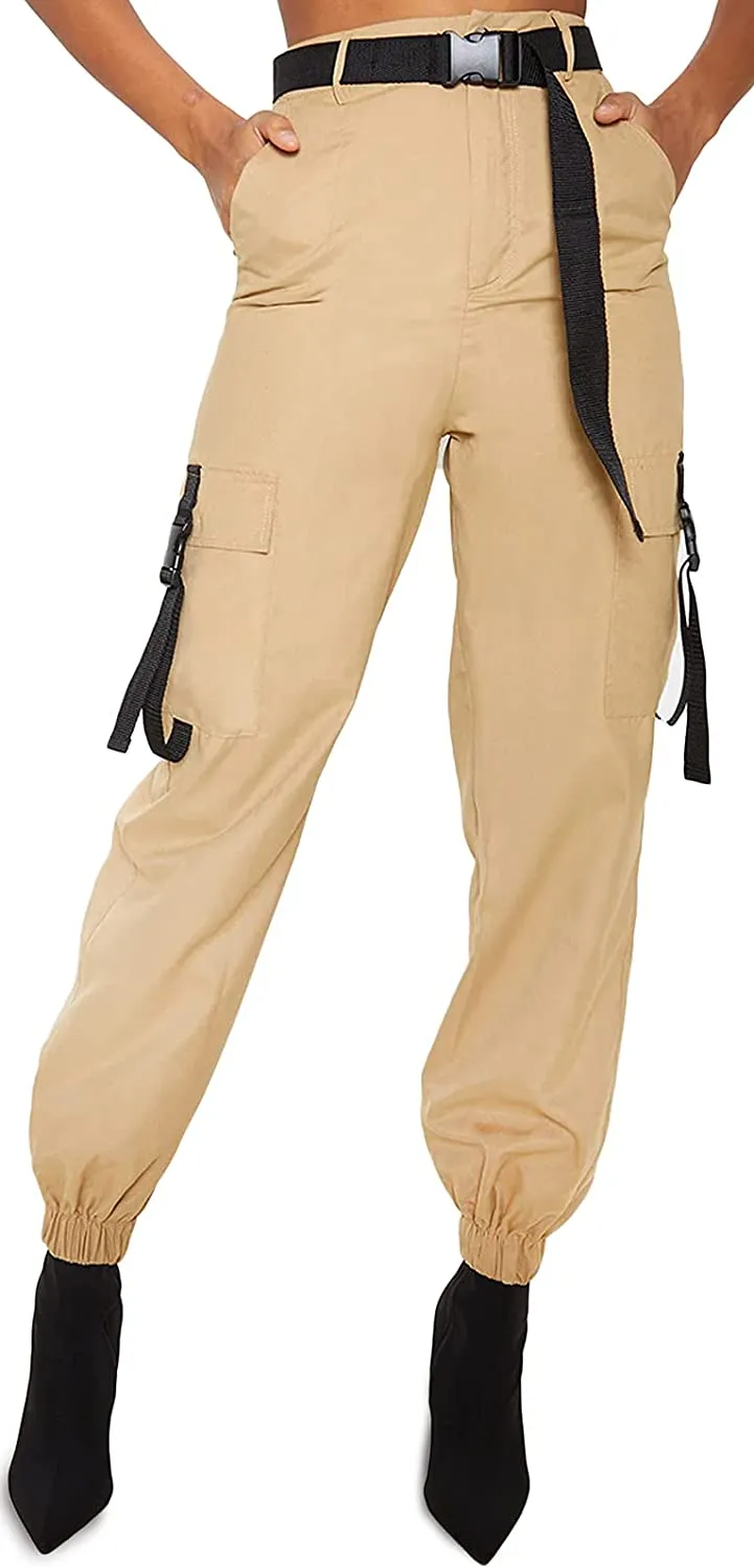 Women's Camo Pants Elastic Waist Casual Multi Outdoor Jogger Pants with Pocket