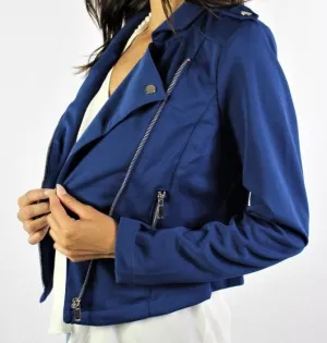 Women's Drape Front Jacket with Zipper Detail