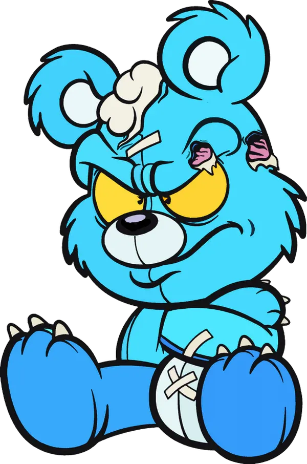 Zombie Teddy Bear DTF Transfers